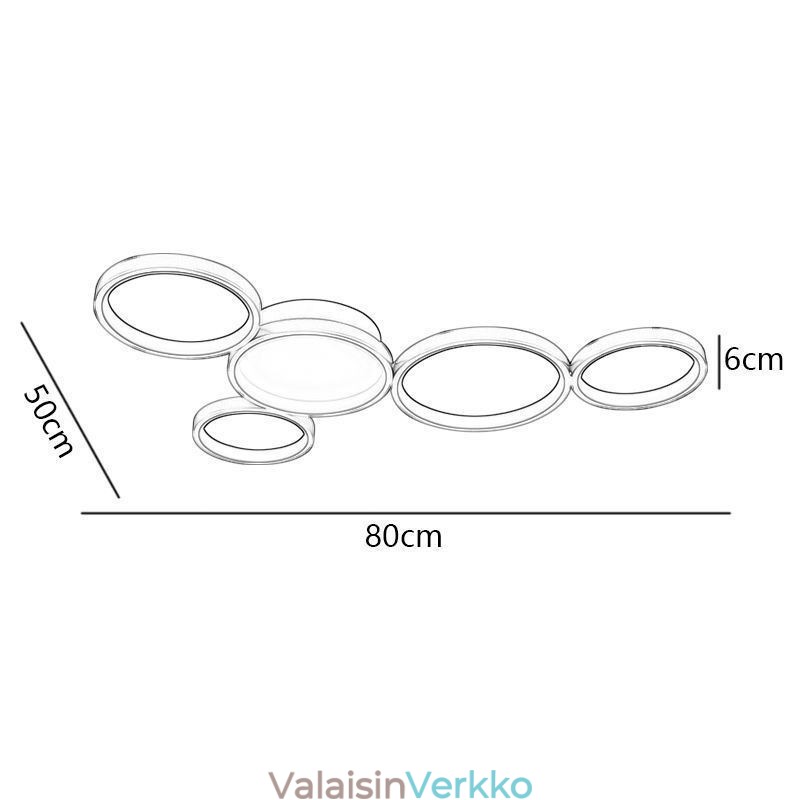 Moderni uppoasennettava alumiininen taidekattovalaisin