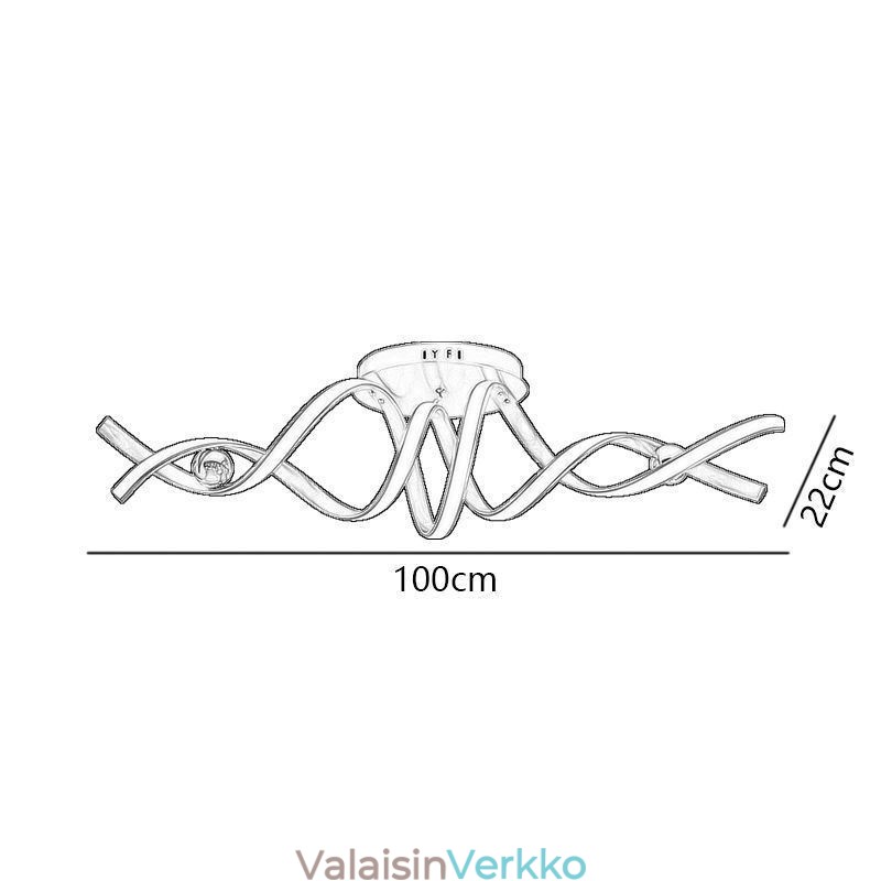 Moderni uppoasennettava alumiininen art kierrekattovalaisin