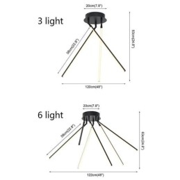 Creative Flush Mount alumiini Art Windmill kattolamppu