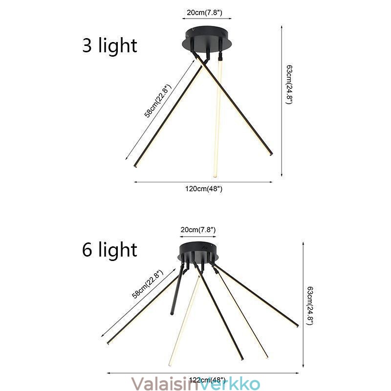 Creative Flush Mount alumiini Art Windmill kattolamppu