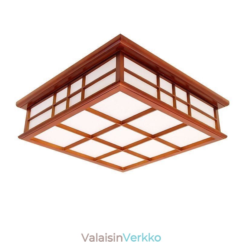 Retrotyylinen kattovalaisin puinen uppoasennus