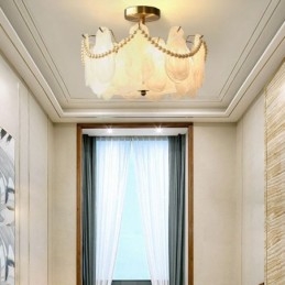 Eurooppalainen Iron Ceiling Light Tyylikäs lasikattolamppu