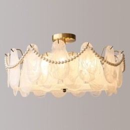 Eurooppalainen Iron Ceiling Light Tyylikäs lasikattolamppu