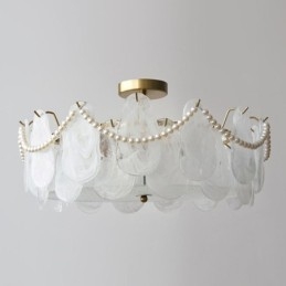 Eurooppalainen Iron Ceiling Light Tyylikäs lasikattolamppu