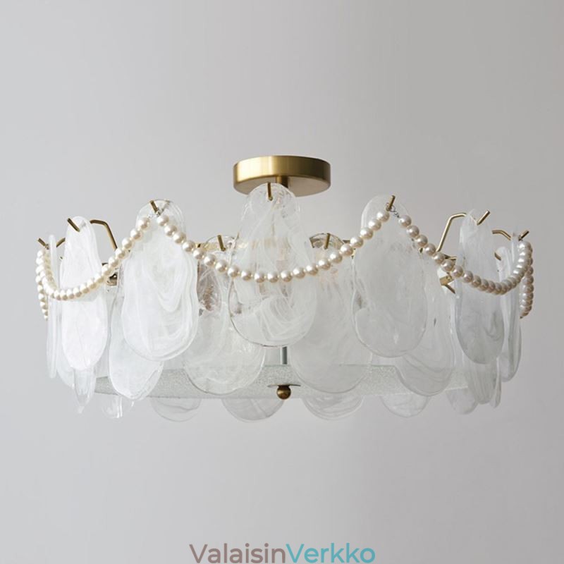 Eurooppalainen Iron Ceiling Light Tyylikäs lasikattolamppu