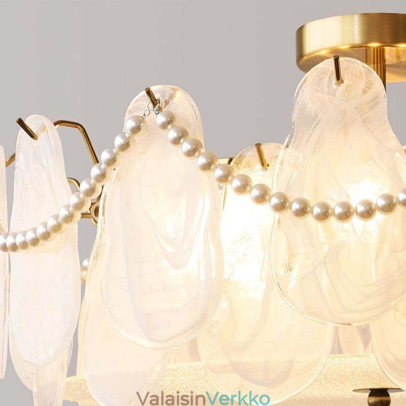 Eurooppalainen Iron Ceiling Light Tyylikäs lasikattolamppu