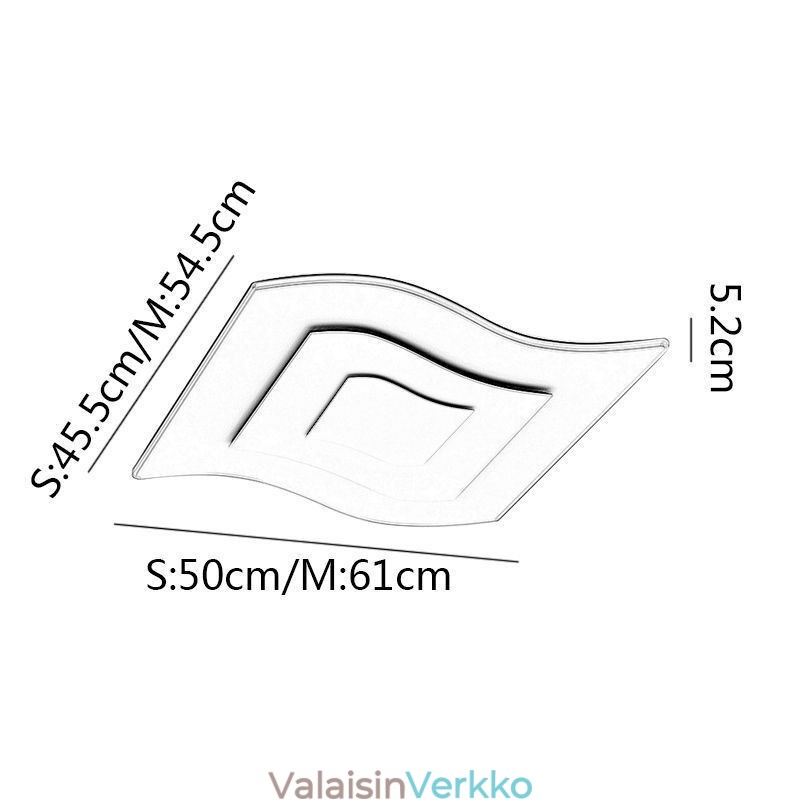 Moderni kattovalaisin neliön muotoinen akryylitasoinen asennus