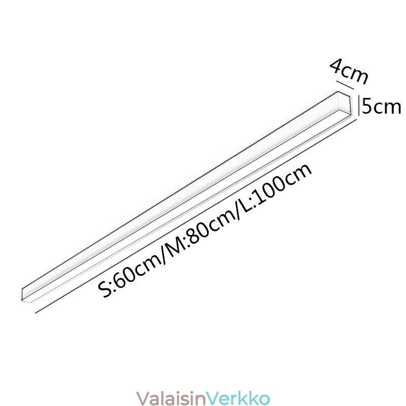 Moderni kattovalo pitkänauhainen pinta-asennettava kattolamppu