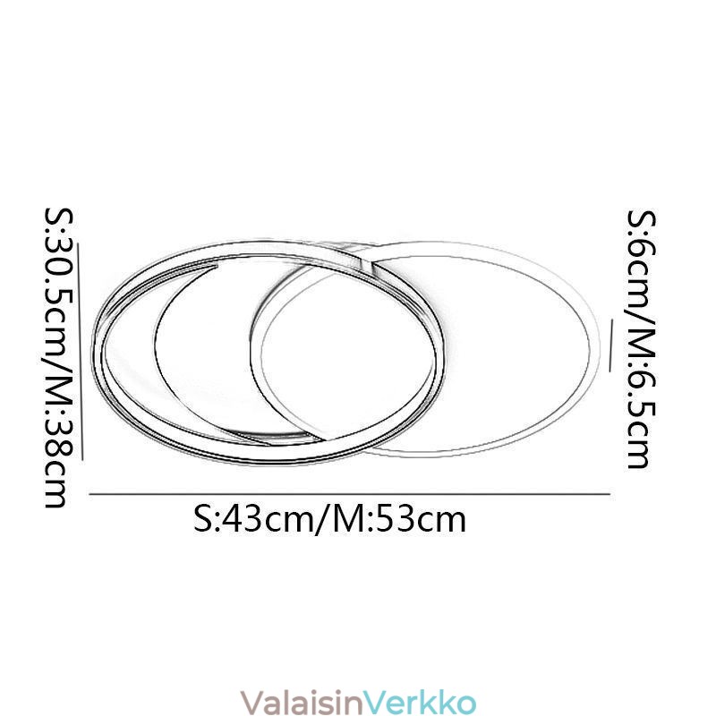 Creative Ceiling Light Pyöreä ympyrä kattovalaisin