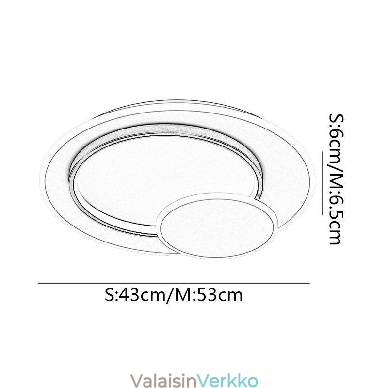 Moderni kattovalaisin pyöreä kattovalo