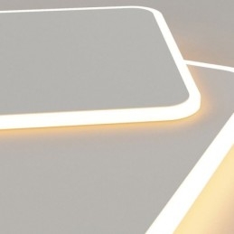 Moderni uppoasennettava geometrinen neliömäinen kattovalo