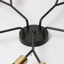 Moderni kattovalaisin, musta vintage kattokruunu