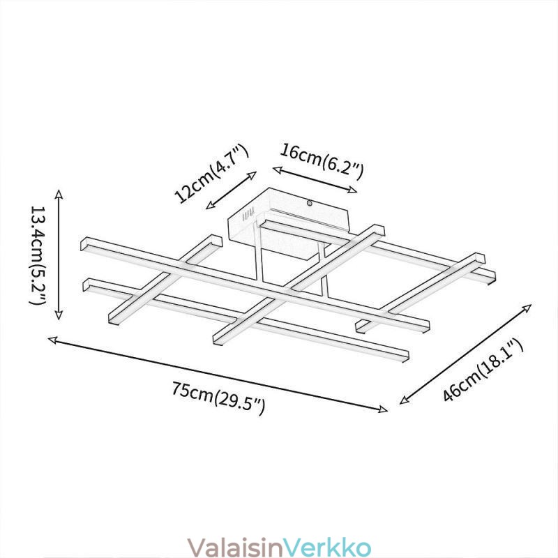 Uppoasennettava kattovalo Alumiininen kattolamppu