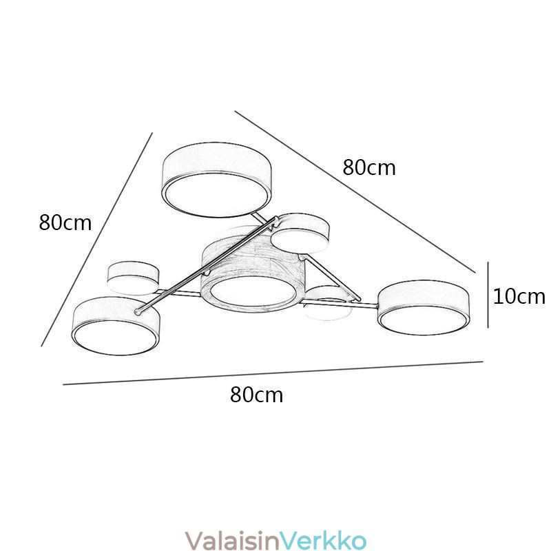 Moderni molekyylimuotoinen akryylikattolamppu