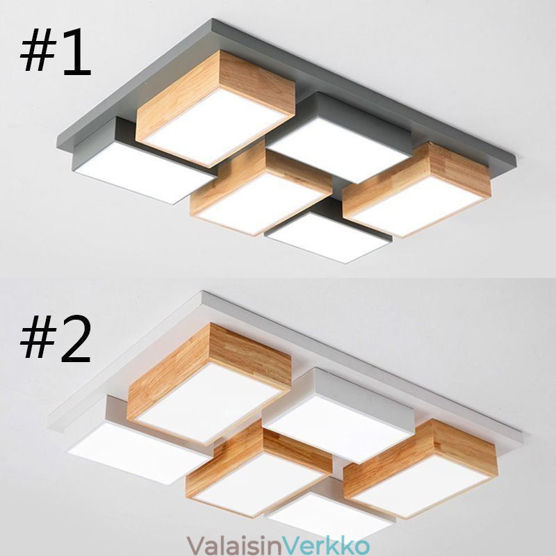 Moderni akryylikattovalo, geometrinen puinen kattovalaisin