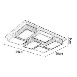 Moderni akryylikattovalo, geometrinen puinen kattovalaisin