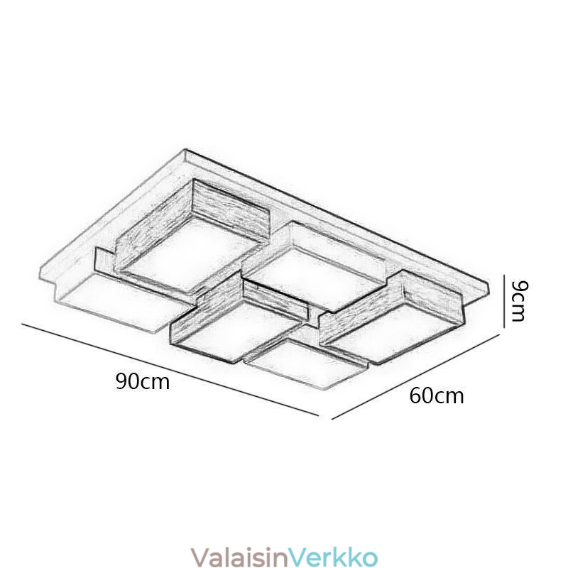 Moderni akryylikattovalo, geometrinen puinen kattovalaisin