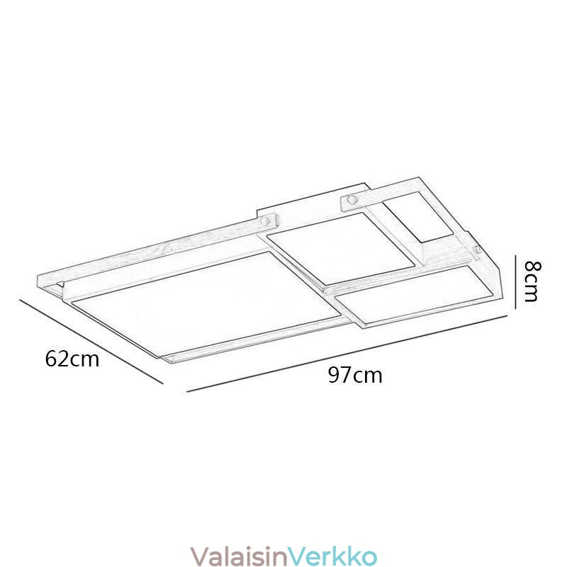 Moderni kattovalaisin jatkettava suorakaiteen muotoinen kattolamppu