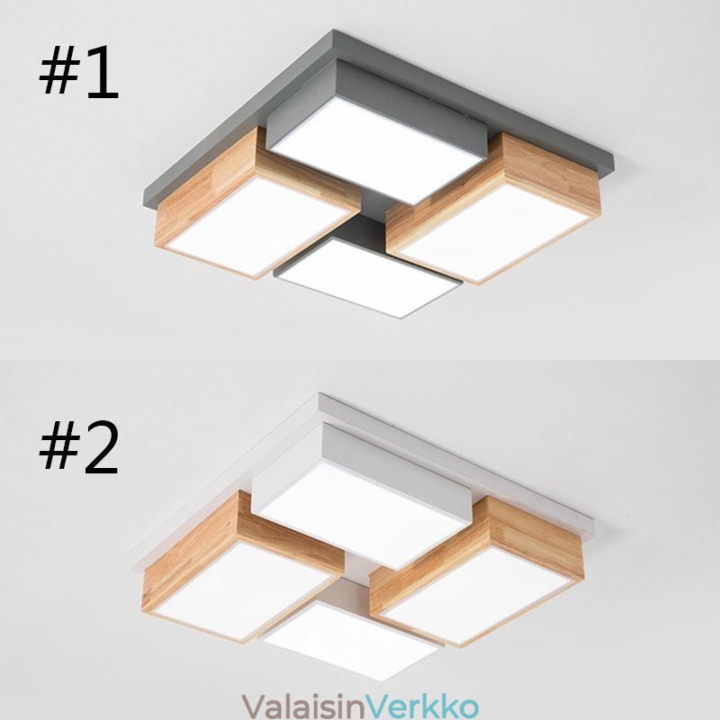 Moderni kattovalo, geometrinen puinen kattovalaisin