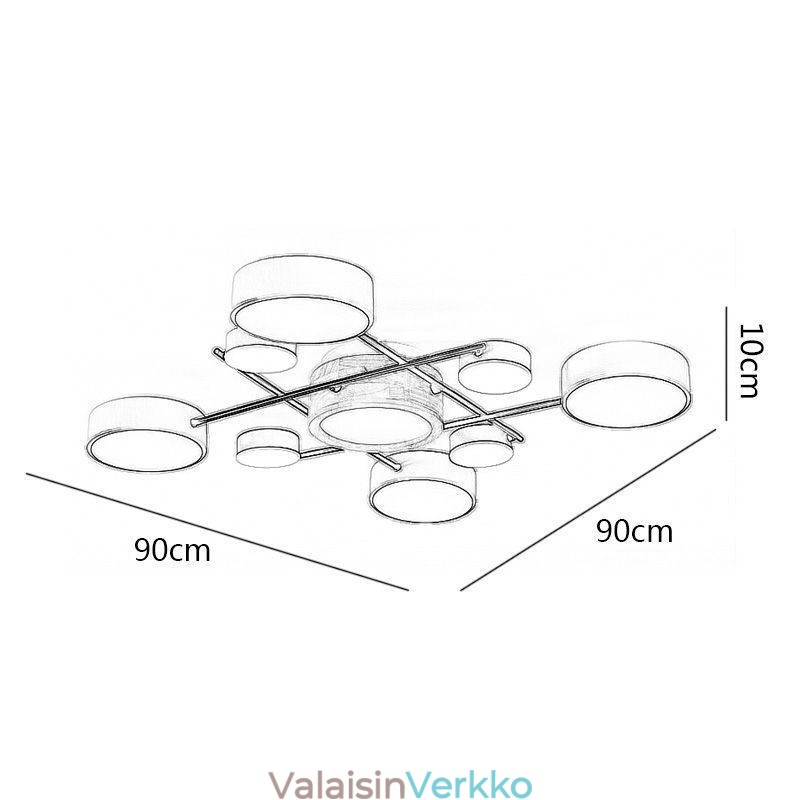 Moderni kattovalaisin jatkossa nelikulmainen kattovalaisin