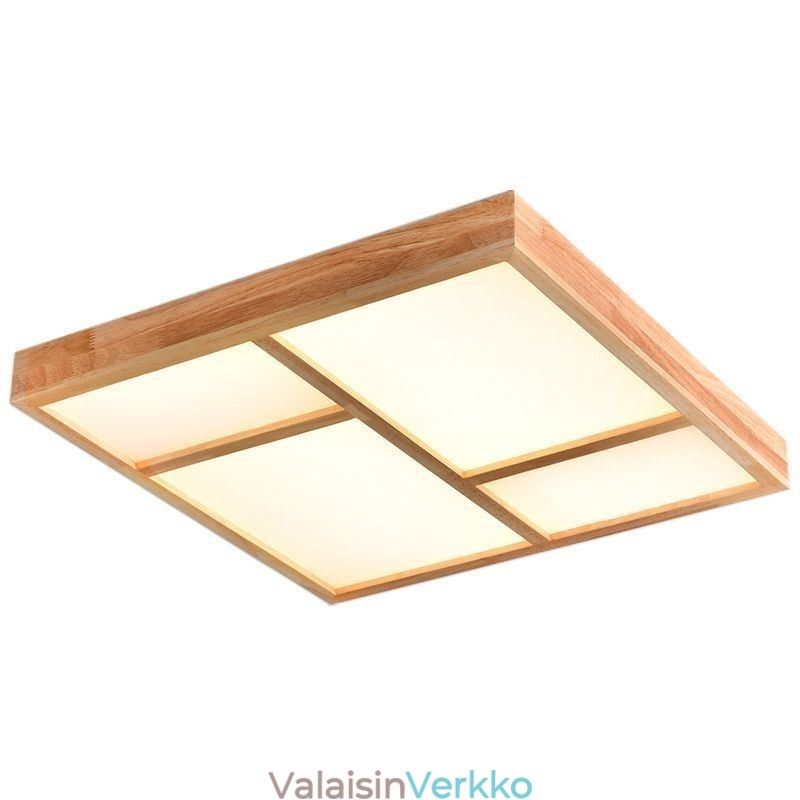 Japanilainen akryylikattovalo, geometrinen puinen kattovalaisin