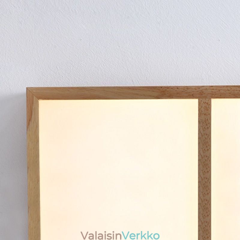 Japanilainen akryylikattovalo, geometrinen puinen kattovalaisin