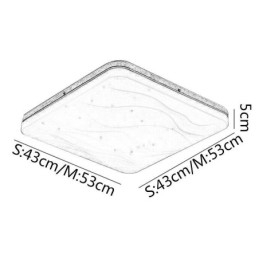 Japanilainen akryylikattovalo Neliönmuotoinen aallotettu kattovalaisin