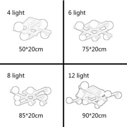Japanilainen puukattovalo Magic Bean Molecular kattovalaisin