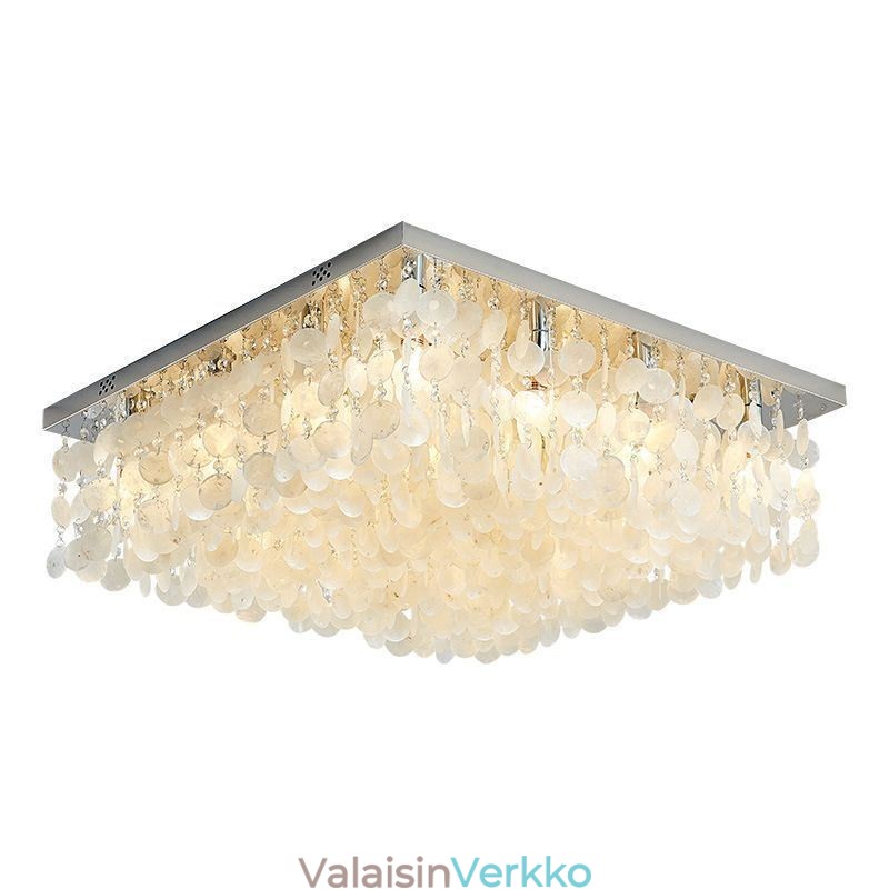 Moderni valkoinen kuori kattovalaisin upotettava kattokruunu