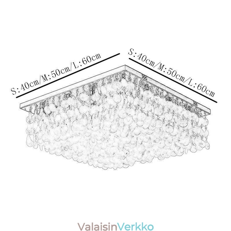 Moderni valkoinen kuori kattovalaisin upotettava kattokruunu