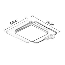 Nordic Ceiling Light Neliönmuotoinen akryyli uppoasennus kattovalaisin