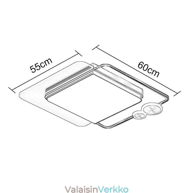 Nordic Ceiling Light Neliönmuotoinen akryyli uppoasennus kattovalaisin