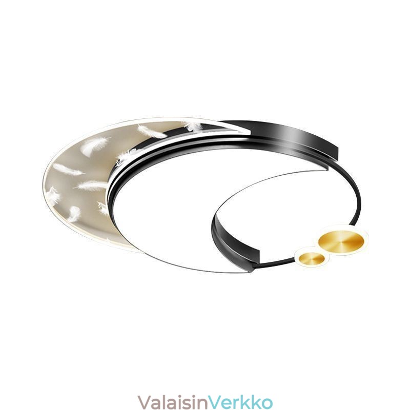 Uppoasennettu moderni kuun muotoinen kattovalo