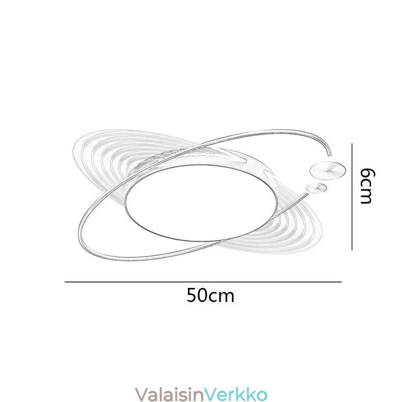 Moderni uppoasennusvalaisin Creative Planet -kattovalaisin