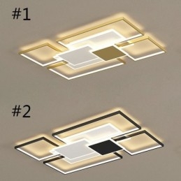 Moderni kultainen uppoasennettava geometrinen valaisin 2-kerroksinen kattovalaisin