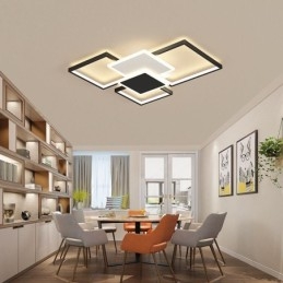 Moderni kultainen uppoasennettava geometrinen valaisin 2-kerroksinen kattovalaisin