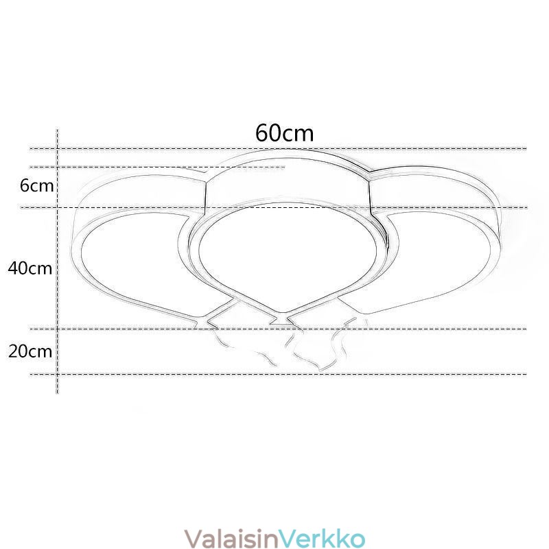 Moderni uppoasennus kattovalaisin Ihana ilmapallovarjostin kattolamppu