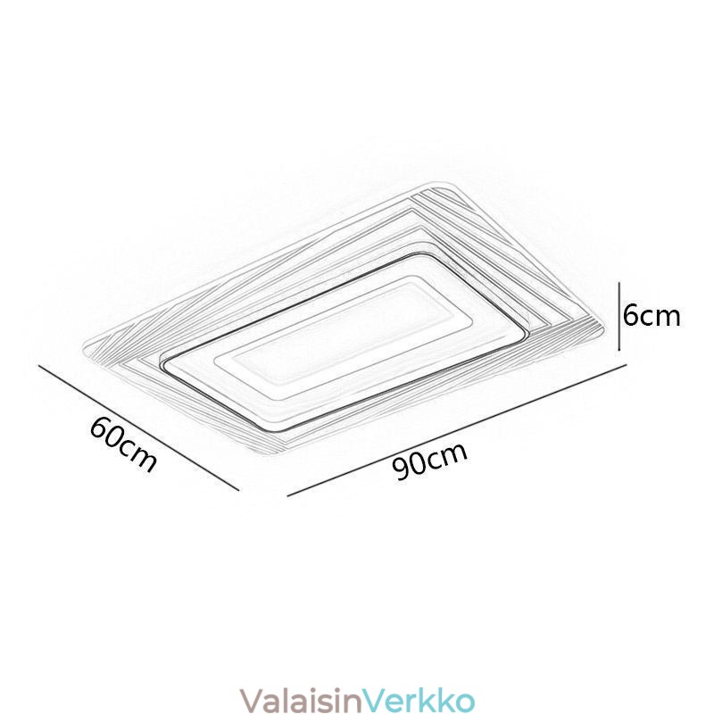 Suorakaiteen muotoinen uppoasennus kattovalaisin Minimalistinen akryyli ultraohut kattolamppu