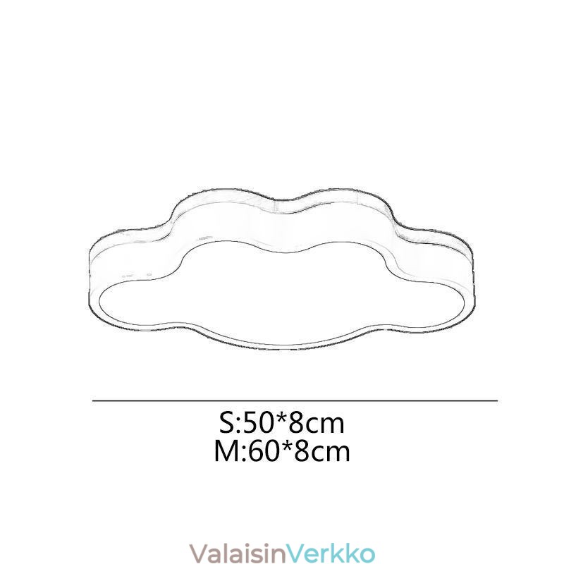 Uppoasennettu moderni luova akryylipilven muotoinen kattovalo lapsille