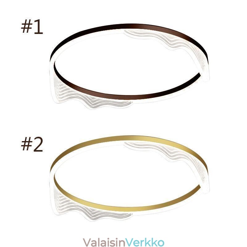 Uppoasennettava pyöreä kattovalaisin aaltoilevalla reunakoristeella