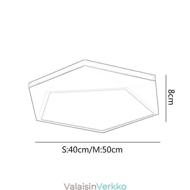 Moderni kattovalaisin timanttimuotoinen himmennettävä uppoasennettava kattovalaisin