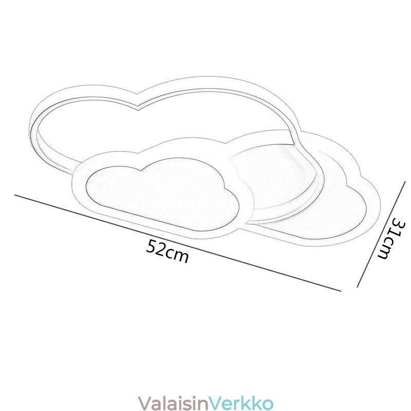 Modernit luovat akryylivalot Pilvimuotoinen upotettava kattovalaisin