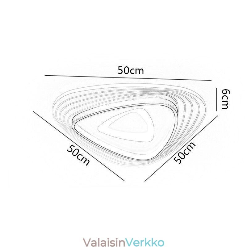 Kattovalaisin uppoasennettava kolmio kattolamppu