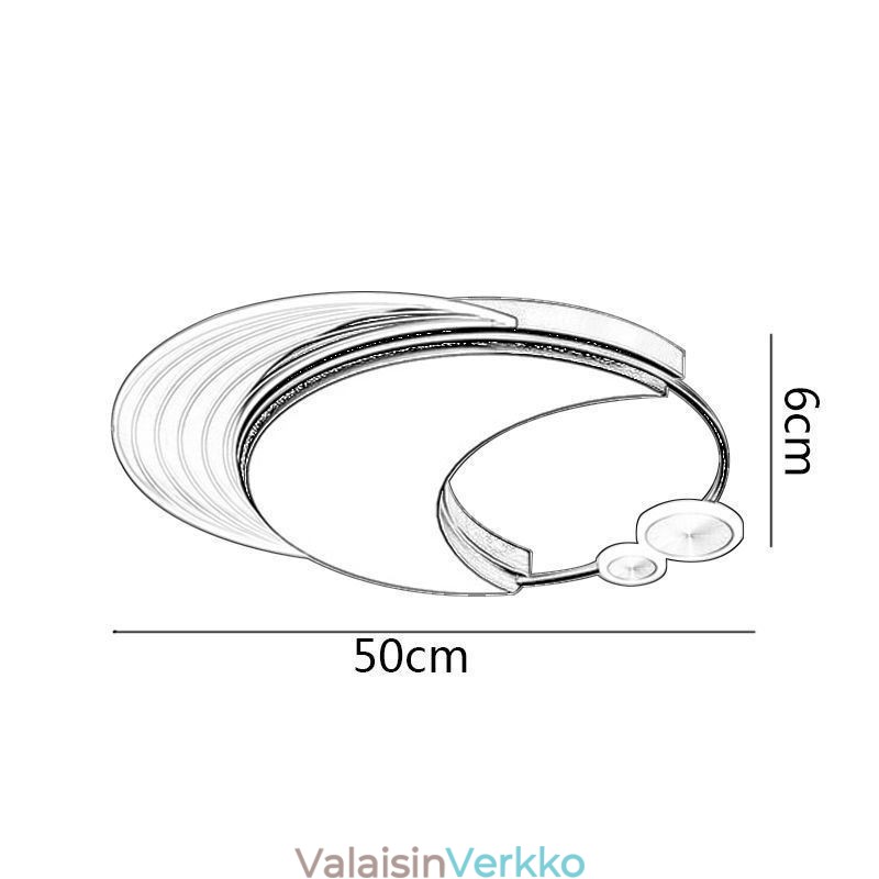 Himmennettävä kattovalo Moderni uppoasennettavat valaisimet kuun muotoisella 36 W