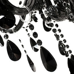 Kattokruunu Black Crystal Modern 6 valoa