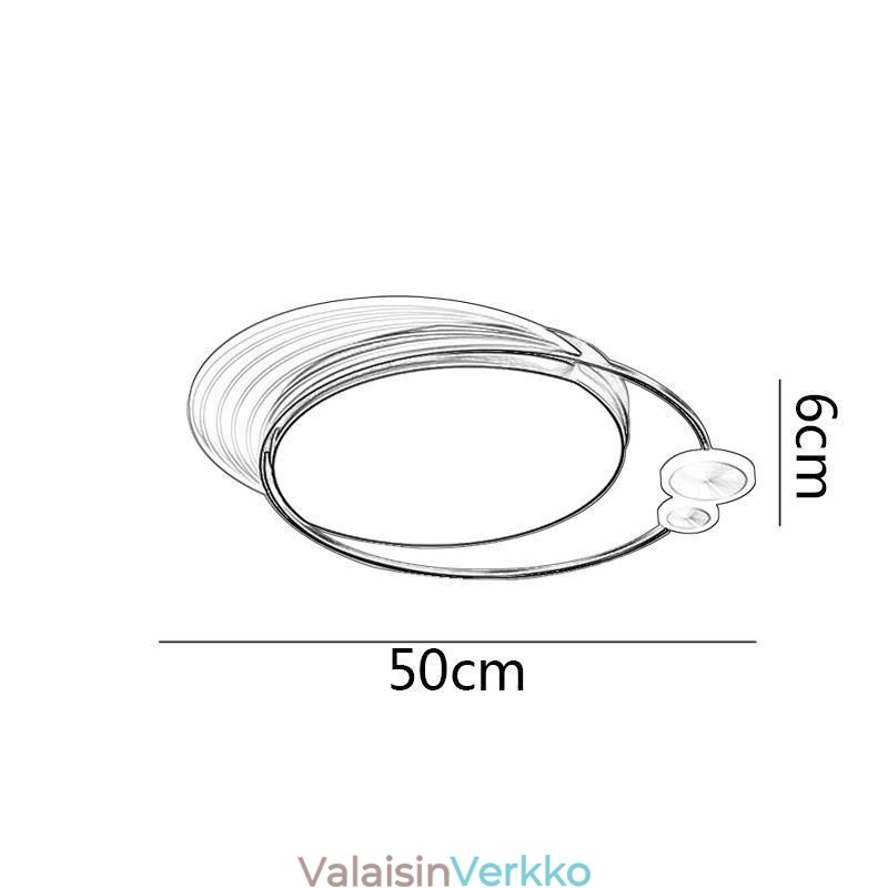 Uppoasennettava kattovalo kaukosäätimellä