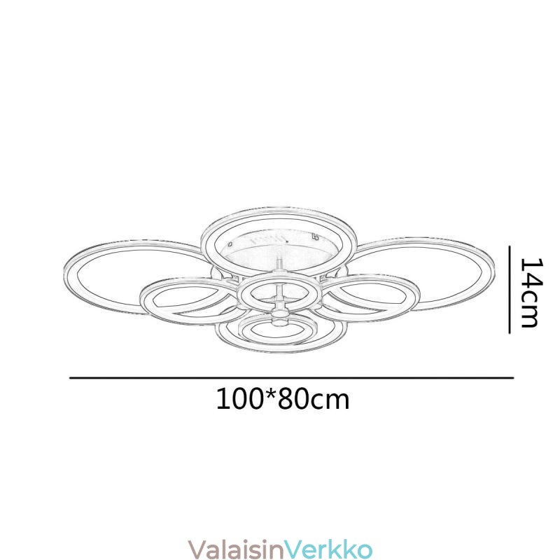 Himmennettävä kattovalo Moderni rengas, ympyrä uppoasennettava kattolamppu
