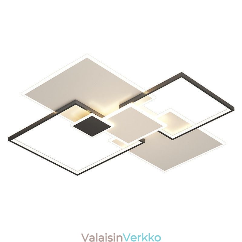 Uppoasennettu neliönmuotoinen kattovalaisin