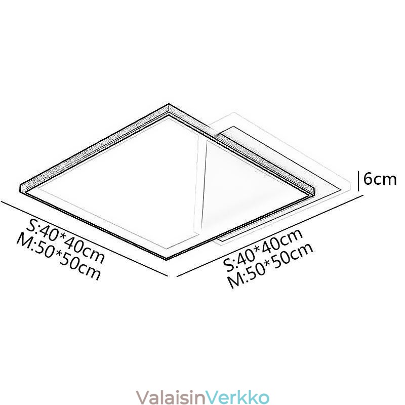 Uppoasennettava moderni kattovalo