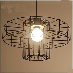 Yksipää Iron Chandelier Kattokruunu Retro Mesh